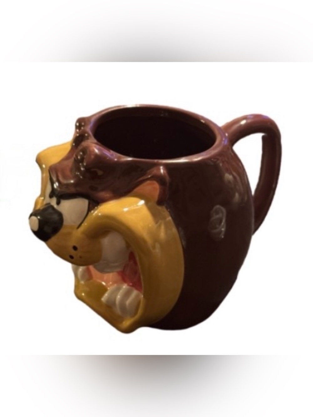 Warner Bros. Looney Tunes tazmanian devil  Mug in Brown and Yellow